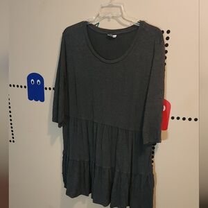 Avenue Dark Gray Tunic Top 26 28